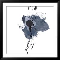 Blue & Black Splash II-Irena Orlov-Framed Art Print