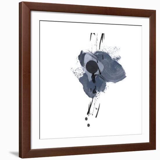 Blue & Black Splash II-Irena Orlov-Framed Art Print