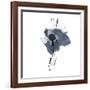 Blue & Black Splash II-Irena Orlov-Framed Art Print