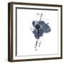 Blue & Black Splash II-Irena Orlov-Framed Art Print