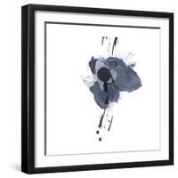 Blue & Black Splash II-Irena Orlov-Framed Art Print