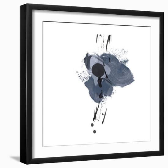 Blue & Black Splash II-Irena Orlov-Framed Art Print