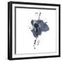 Blue & Black Splash II-Irena Orlov-Framed Art Print