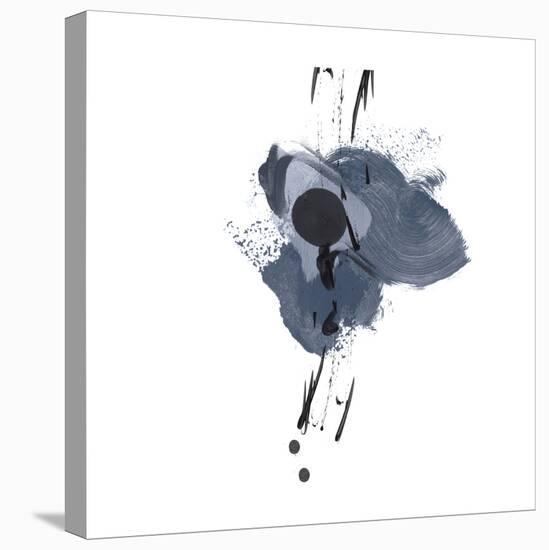 Blue & Black Splash II-Irena Orlov-Stretched Canvas