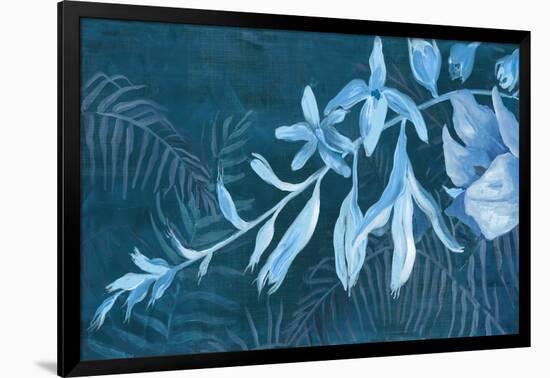 Blue Bloom Symphony-Jacob Q-Framed Art Print