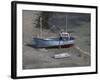 Blue Boat, Lulworth Cove, September-Tom Hughes-Framed Giclee Print