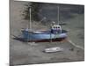 Blue Boat, Lulworth Cove, September-Tom Hughes-Mounted Giclee Print