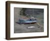 Blue Boat, Lulworth Cove, September-Tom Hughes-Framed Giclee Print