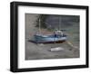 Blue Boat, Lulworth Cove, September-Tom Hughes-Framed Giclee Print