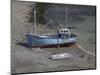 Blue Boat, Lulworth Cove, September-Tom Hughes-Mounted Giclee Print