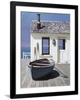 Blue Boat on Deck-Zhen-Huan Lu-Framed Photographic Print