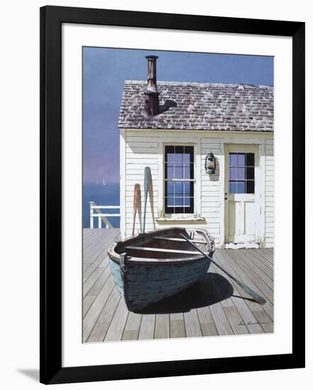 Blue Boat on Deck-Zhen-Huan Lu-Framed Photographic Print