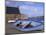 Blue Boat on Shore with the Harbour of Le Fret Behind, Brittany, France, Europe-Thouvenin Guy-Mounted Photographic Print