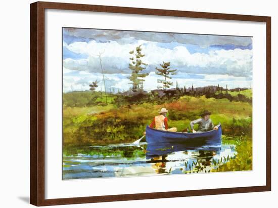 Blue Boat-Winslow Homer-Framed Art Print