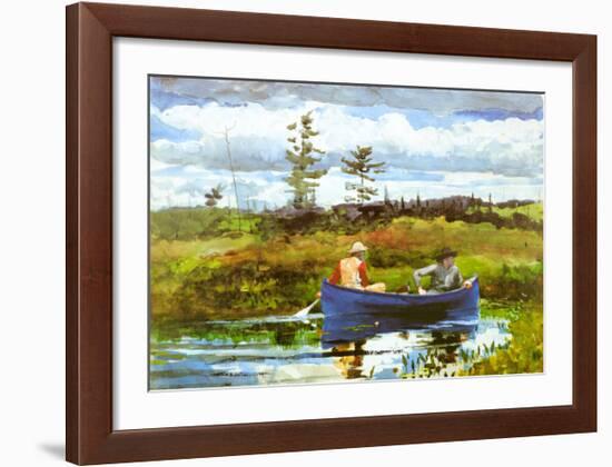 Blue Boat-Winslow Homer-Framed Art Print