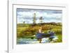 Blue Boat-Winslow Homer-Framed Art Print