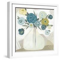 Blue Bohemian Bouquet II-June Erica Vess-Framed Art Print