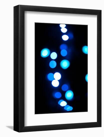 Blue Bokeh I-Erin Berzel-Framed Photographic Print