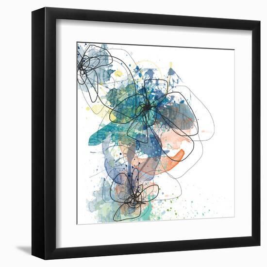 Blue Botanica-Jan Weiss-Framed Art Print