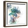 Blue Botanica-Jan Weiss-Framed Art Print