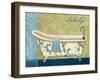 Blue Botanical Bath I-Lisa Audit-Framed Art Print