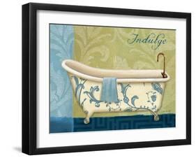 Blue Botanical Bath I-Lisa Audit-Framed Art Print