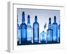 Blue Bottles-Luzia Ellert-Framed Photographic Print