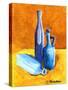 Blue Bottles-Cindy Thornton-Stretched Canvas