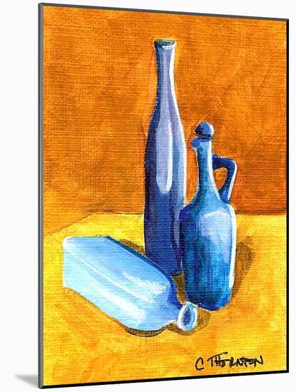 Blue Bottles-Cindy Thornton-Mounted Art Print