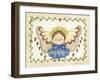 Blue Bow Angel-Debbie McMaster-Framed Giclee Print