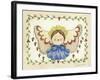 Blue Bow Angel-Debbie McMaster-Framed Giclee Print