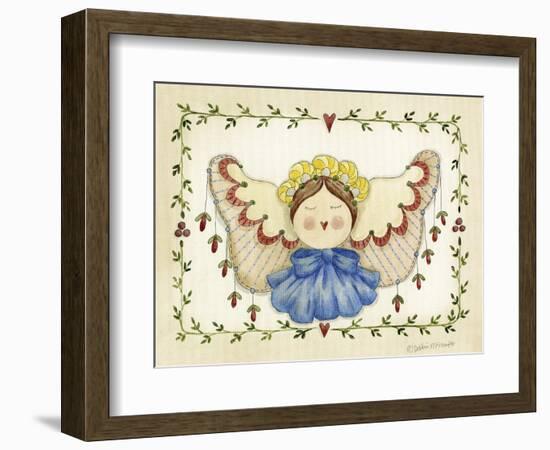 Blue Bow Angel-Debbie McMaster-Framed Giclee Print