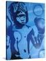 Blue Boxer-Abstract Graffiti-Stretched Canvas