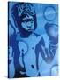 Blue Boxer-Abstract Graffiti-Stretched Canvas