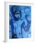 Blue Boxer-Abstract Graffiti-Framed Giclee Print