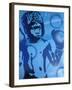 Blue Boxer-Abstract Graffiti-Framed Giclee Print