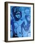 Blue Boxer-Abstract Graffiti-Framed Giclee Print