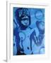 Blue Boxer-Abstract Graffiti-Framed Giclee Print