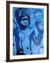 Blue Boxer-Abstract Graffiti-Framed Giclee Print