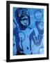 Blue Boxer-Abstract Graffiti-Framed Giclee Print