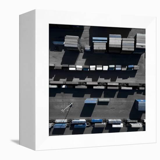 Blue Boxes 5-Moises Levy-Framed Stretched Canvas
