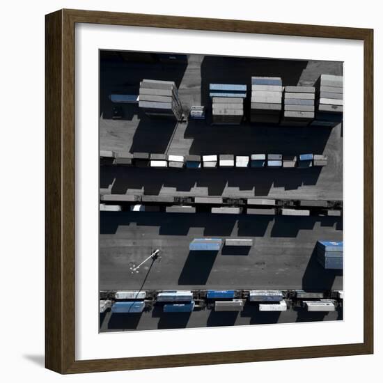Blue Boxes 5-Moises Levy-Framed Giclee Print