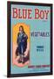 Blue Boy Vegetable Label - Los Angeles, CA-Lantern Press-Framed Art Print