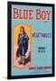 Blue Boy Vegetable Label - Los Angeles, CA-Lantern Press-Framed Art Print