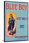 Blue Boy Vegetable Label - Los Angeles, CA-Lantern Press-Stretched Canvas