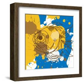 Blue Brown Fish-Irena Orlov-Framed Art Print