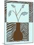 Blue & Brown Minimalist Floral II-Kris Taylor-Mounted Art Print