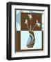 Blue & Brown Minimalist Floral IV-Kris Taylor-Framed Art Print