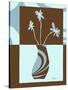Blue & Brown Minimalist Floral IV-Kris Taylor-Stretched Canvas