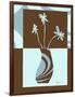 Blue & Brown Minimalist Floral IV-Kris Taylor-Framed Art Print